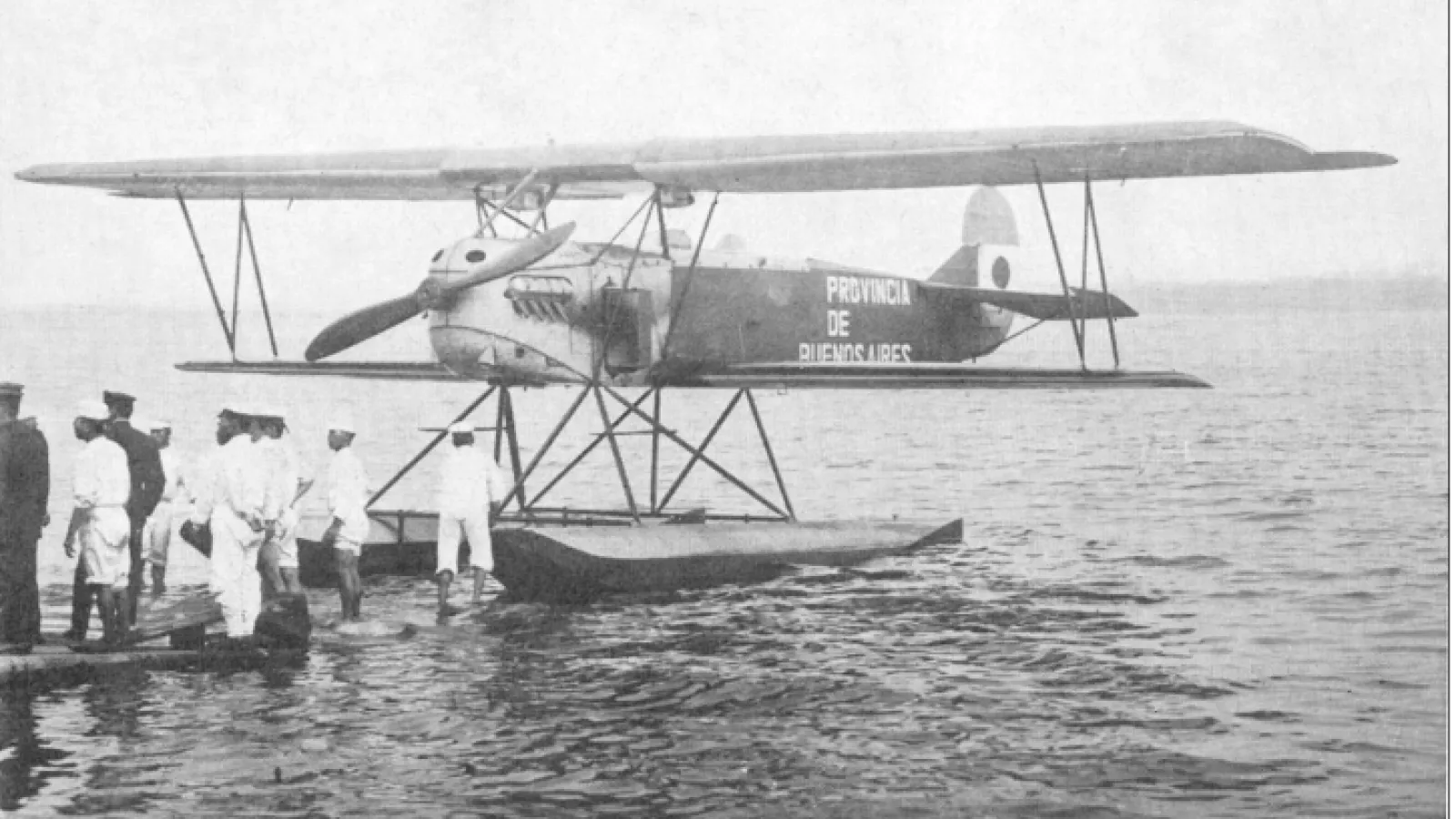 old plane landed on water