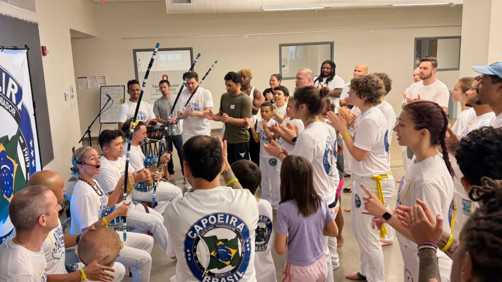 group of people playing capoeira