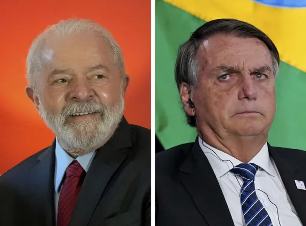 Luiz Inácio Lula da Silva and Jair Bolsonaro (AP News)