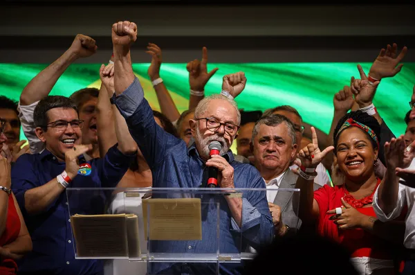 Lula celebrating his election victory (Getty Images)