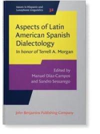 Aspects of Latin American Spanish Dialectology Cover